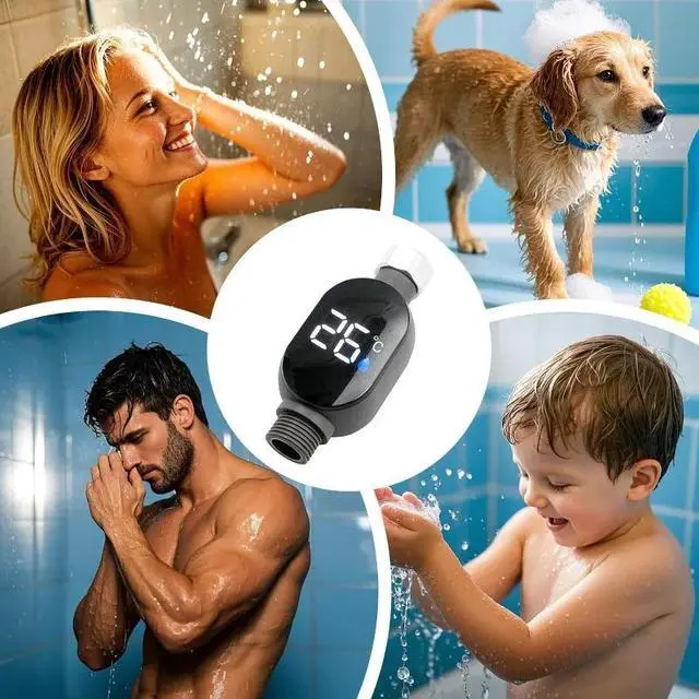 Alt view image 5 of 6 - Home Shower Temperature Gauge LED Digital Display Baby Bath Water Temperature Gauge Waterproof Smart Monitor for Bath Bathroom