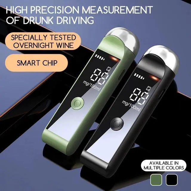 Alt view image 6 of 6 - Portable Alcohols Breathalyzers Tester High-Accuracy LCD Non-Contact Breathalyzers for Car Driver Use