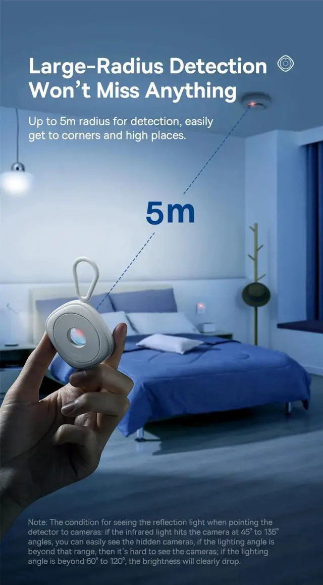 Alt view image 6 of 6 - 2025New Privacy Protector Portable Infrared Camera Finder Security Protection Hidden Devices Camera Bug Detector for Home Office Travel