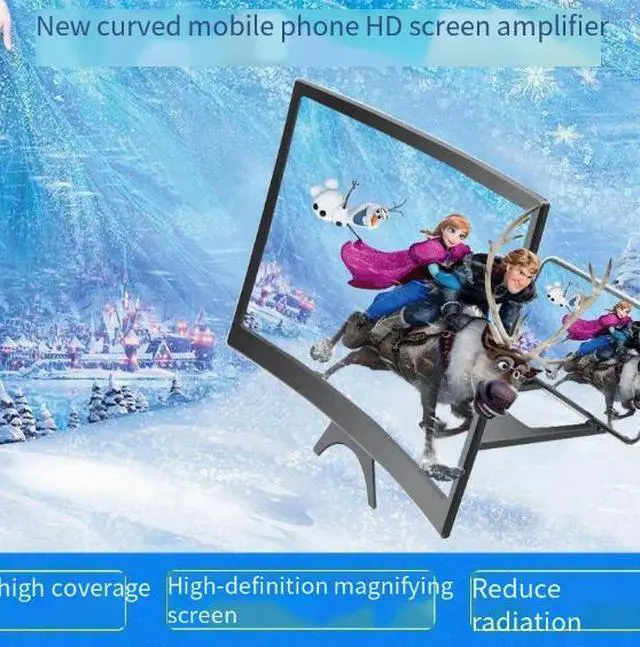 Alt view image 5 of 5 - 2025 mobile phone screen magnifier, 12-inch curved magnifier, ultra-clear mobile phone screen magnifier Large screen, curved screen