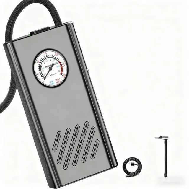 Main image of Wireless vehicle air pump. Intelligent AI vehicle wireless air pump. High-power portable charging and inflating cylinder. Small car and electric vehicle fully automatic inflating pump