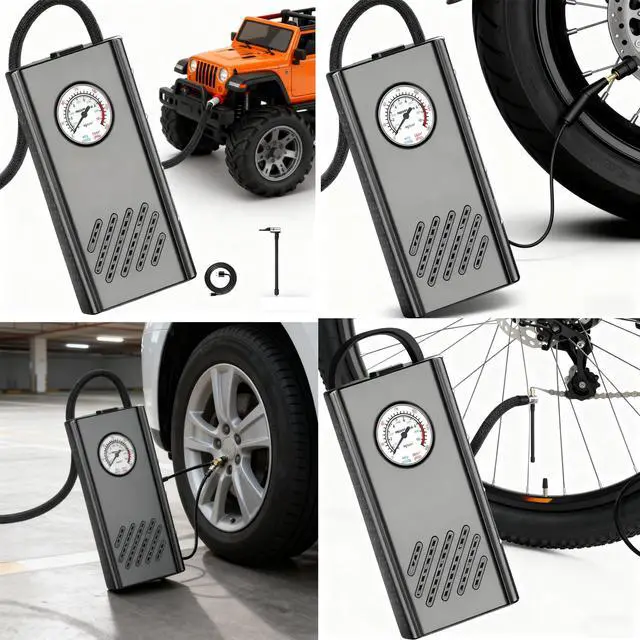 Alt view image 2 of 6 - Wireless vehicle air pump. Intelligent AI vehicle wireless air pump. High-power portable charging and inflating cylinder. Small car and electric vehicle fully automatic inflating pump