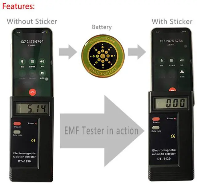 Alt view image 3 of 6 - 2025 New Mobile phone radiation protection stickers, radiation-blocking energy phone stickers, mobile phone shield, radiation protection computer and phone stickers, quantum shield Gold