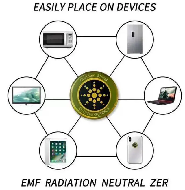 Alt view image 6 of 6 - 2025 New Mobile phone radiation protection stickers, radiation-blocking energy phone stickers, mobile phone shield, radiation protection computer and phone stickers, quantum shield Gold