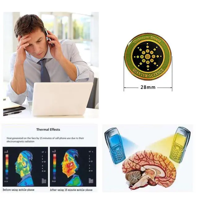 Alt view image 2 of 6 - 2025 New Mobile phone radiation protection stickers, radiation-blocking energy phone stickers, mobile phone shield, radiation protection computer and phone stickers, quantum shield Gold