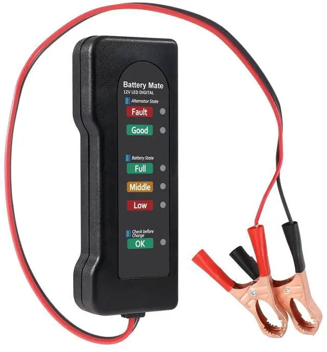 Main image of 12V car battery tester, Alternator Tester Automotive,Battery Checker, Analyzer to Check alternator & Battery Charging System