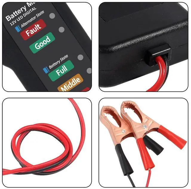 Alt view image 5 of 6 - 12V car battery tester, Alternator Tester Automotive,Battery Checker, Analyzer to Check alternator & Battery Charging System