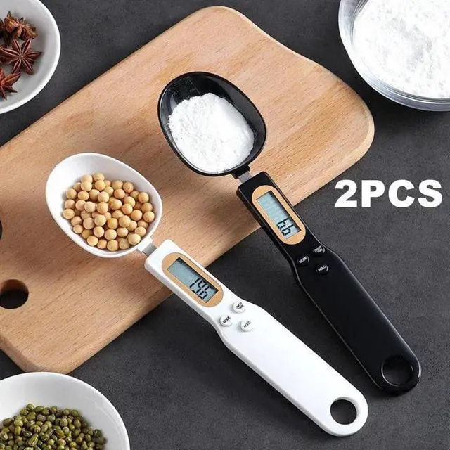 Alt view image 6 of 7 - 2 PCS Mini Spoon Scale Digital Kitchen Scale Electronic LCD Food Scale 0.1-500g Cooking Flour Milk Coffee Powder Weight Measure Spoon