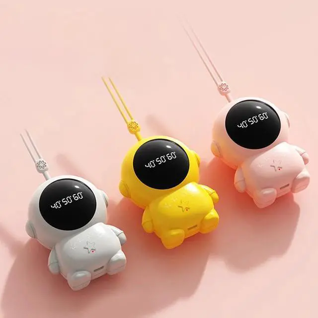 Alt view image 4 of 7 - Hand Warmer 1200mAh Astronaut Hand Warmer Usb Charging Winter Mini Hand Warmer Pocket Hand Warmer Large Capacity Winter Gift Yellow