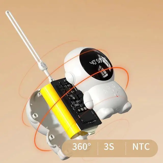 Alt view image 3 of 7 - Hand Warmer 1200mAh Astronaut Hand Warmer Usb Charging Winter Mini Hand Warmer Pocket Hand Warmer Large Capacity Winter Gift Yellow