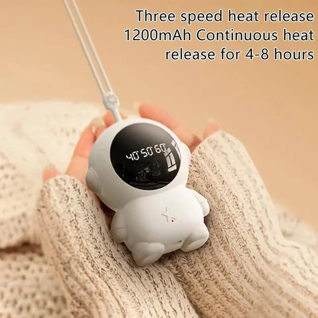 Alt view image 7 of 7 - Hand Warmer 1200mAh Astronaut Hand Warmer Usb Charging Winter Mini Hand Warmer Pocket Hand Warmer Large Capacity Winter Gift Yellow