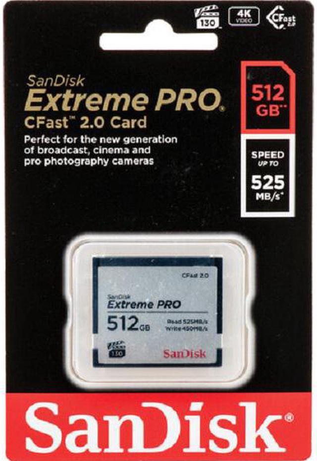 Sandisk Extreme PRO CFast 2.0 (512GB, SDCFSP-512G-G46D)