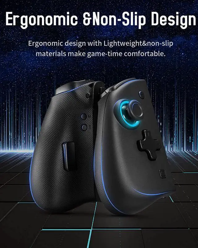 Alt view image 7 of 7 - Joypad for Nintendo Switch,Wireless Joy Con Replacement Switch Controller 8 Colors Adjustable LED Joypad Controller with Back Map Button/Turbo/Dual Shock/Motion Control L/R Remote Gamepad Joystick Con