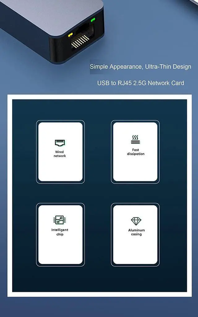 Alt view image 3 of 7 - USB Type C 3.1 to 2.5G Gigabit Ethernet Network Adapter USB Type C to 2.5 Gigabit Network RJ45 LAN 2.5Gbps Converter Compatible for MacBook Air/Pro iPad HP Surface Dell Windows (Type-C 3.1 Interface)