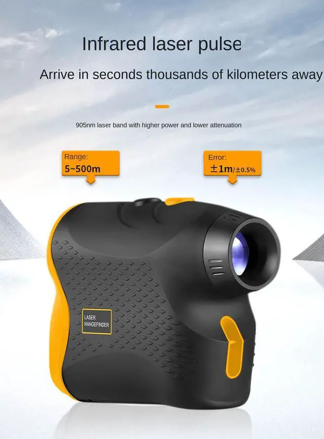 Alt view image 3 of 7 - Laser Range Finder Telescope,546.8 Yards Farther,6 Times Magnification Laser Range Finder for Shooting,Hunting and Golf with Ranging,Speed,Flagpole Lock,Fog Measurement,Angle measurement,IP54 Waterpro