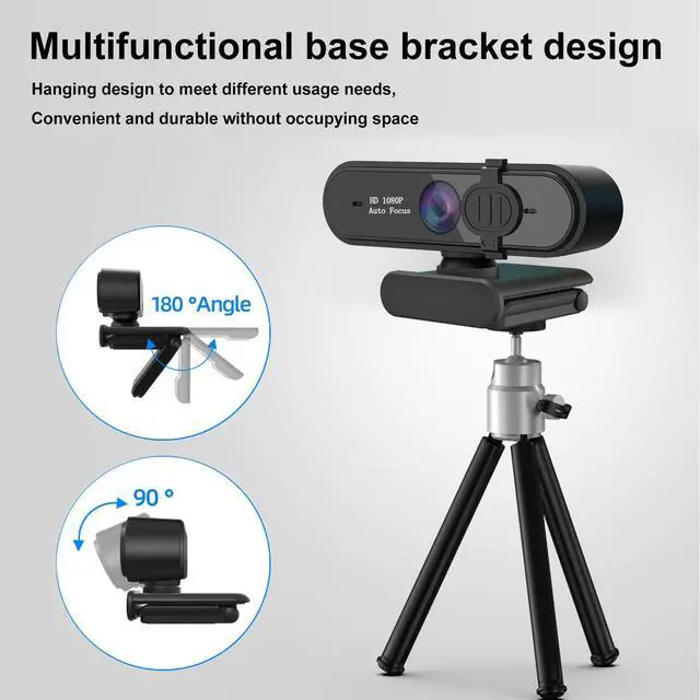 Alt view image 5 of 7 - Web Camera Full HD 1080P/30FPS Webcam Live Streaming Camera with Noise Reduction Microphone,Autofocus & Privacy Cover,Highest Resolution 1920X1080,95-Degree FOV,2MP Camera for Zoom/Skype/Teams,Confere