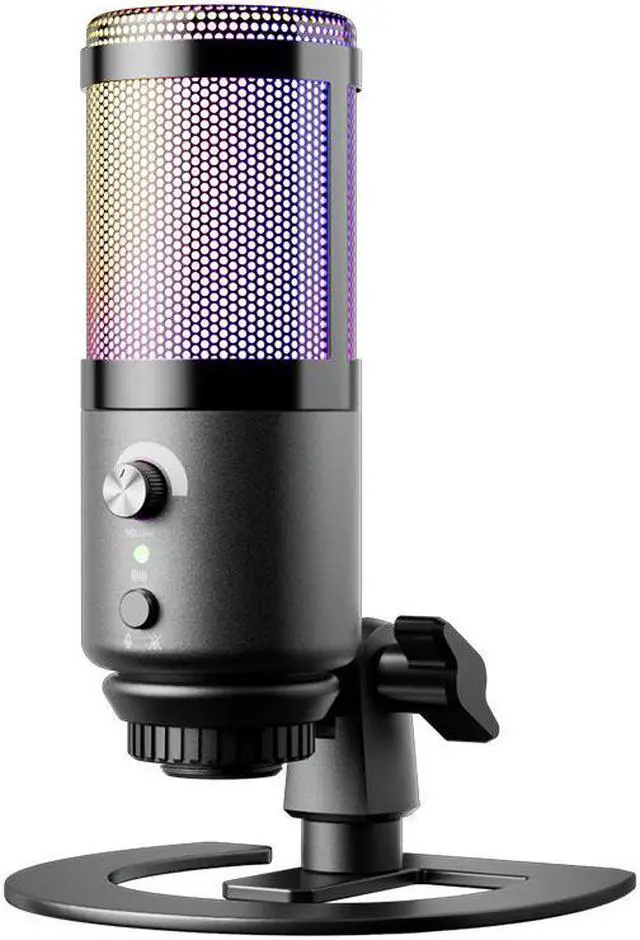 Main image of RGB USB Condenser Microphone for PC,PS5,PS4,IOS,Android,Studio-Grade Audio,Anti-Vibration Shock Mount,Three Polar Patterns,Dual-Channel Stereo,Noise Reduction Upgrade for Gaming,Streaming,Podcasts,Twi