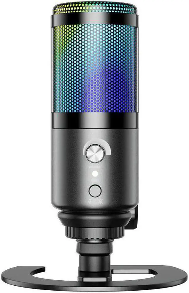 Alt view image 2 of 4 - RGB USB Condenser Microphone for PC,PS5,PS4,IOS,Android,Studio-Grade Audio,Anti-Vibration Shock Mount,Three Polar Patterns,Dual-Channel Stereo,Noise Reduction Upgrade for Gaming,Streaming,Podcasts,Twi