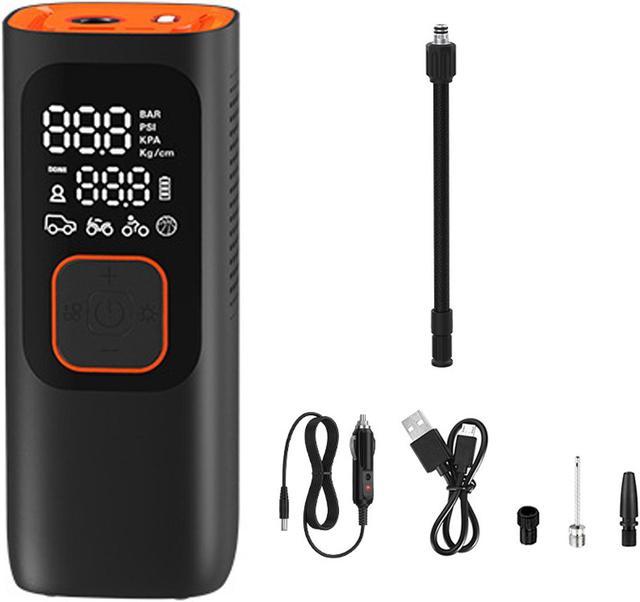 Portable Air Compressor Tire Inflator 150 PSI Electric Air Pump Tire Pump,Automatic  Tire Pressure Monitoring,Emergency lighting,Double Display Value,Automatic  Charge and Stop for Car/Motorcyc/Bicycles 