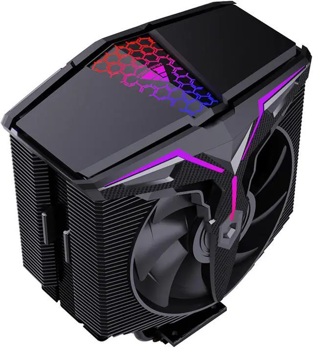 Main image of CPU Cooler ARGB,Air Cooler,72CFM,6 Copper Heatpipes ARGB Sync PC,Reverse Double Fan,Full Package Air Cooled Radiator,Bearing System Hydraulic for AMD FM2/AM4/Intel LGA775/1366/1156X,120mm ARGB PWM Fan