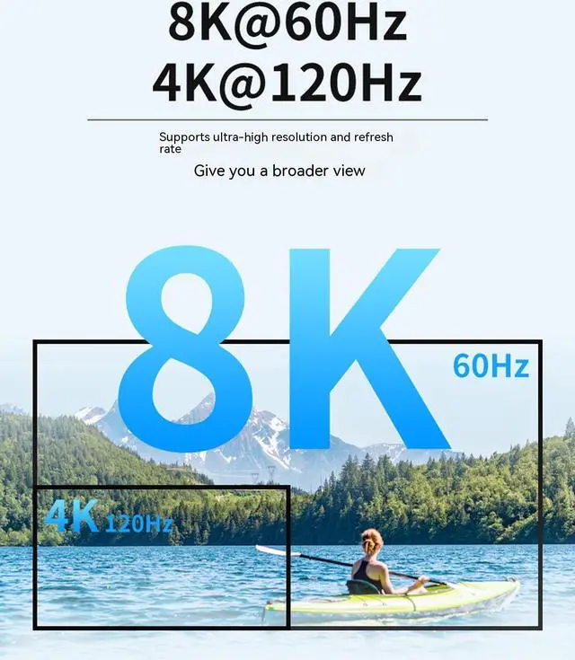 Alt view image 3 of 7 - 8K HDMI KVM Switch 8K USB KVM HDMI Switch 2x1 HDMI2.1 Ports + 4X USB3.0 KVM Ports,Share 2 Computers one Monitor Switch,Supports 8K 60Hz,4K 120Hz,YUV 4:4:4,HDCP 2.3,HDR 10,Hotkey,Darkish