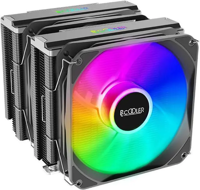 Main image of CPU Cooler ARGB,Air Cooler,73.6CFM,6 Copper Heatpipes ARGB Sync PC Dual Tower Dual Fan,Air Cooled Radiator,FDB Dynamic Bearing for AMD AM3/AM4/ Intel LGA 1700/1200/1151/1150/1155/2011/2066,120mm ARGB