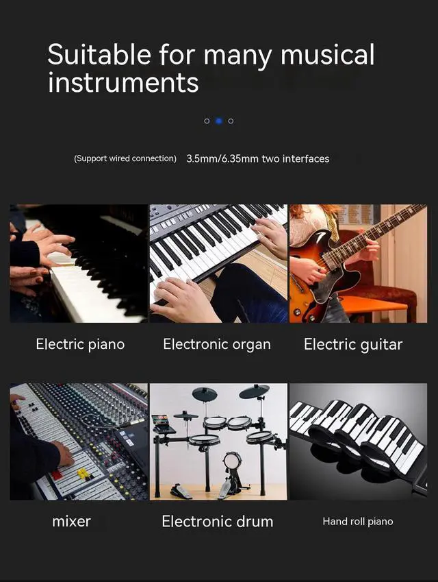 Alt view image 7 of 7 - Wireless On-Ear Headphones Bluetooth 5.0 Noise Cancelling Streaming Headphones Support Wired 3.5mm/6.35mm Connection,Powerful Bass,360 ° Surround Sound,50H Playtime,Earmuff 90 ° Rotation,Great Red