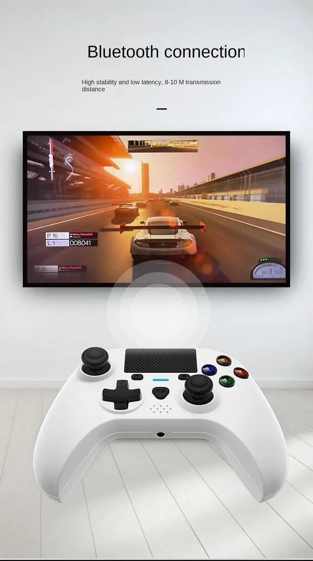 Alt view image 4 of 7 - Wireless Gaming Controller for PS4/Playstation 4/PC Windows 10/8/7,PS4 Gamepad Joystick,Wireless Bluetooth Controller PC Controller with Touch Pad,Dual Shock Vibration,6-Axis Gyroscope,Stereo Audio He