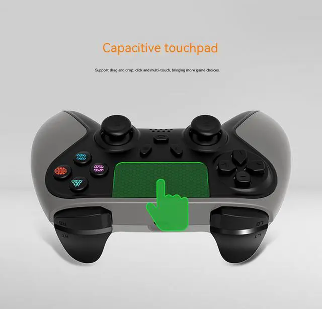 Alt view image 7 of 7 - Wireless Gaming Controller for PS4/Playstation 4/IOS13/Android/PC D-Input,PS4 Gamepad Joystick,Wireless Bluetooth Controller PC Controller with Capacitive Touch Pad,Dual Shock Vibration,6-Axis White