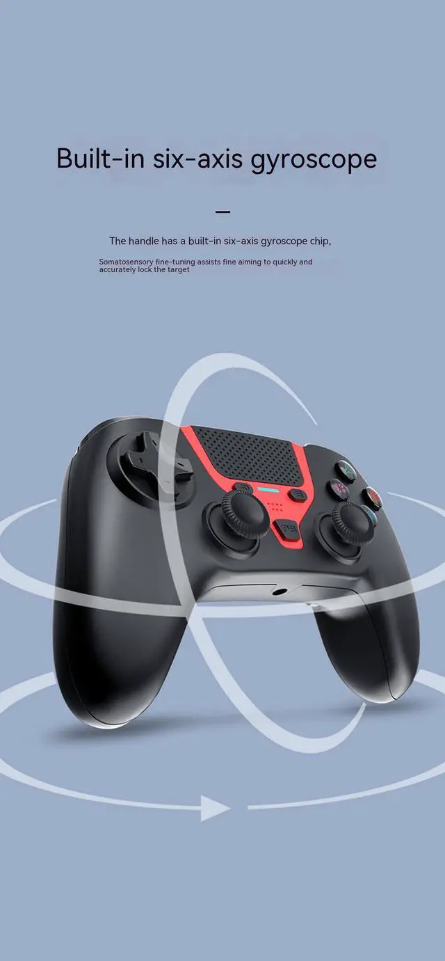 Alt view image 6 of 7 - Wireless Gaming Controller for PS4/Playstation 4/PC Windows 10/8/7,PS4 Gamepad Joystick,Wireless Bluetooth Controller PC Controller with Touch Pad,Dual Shock Vibration,6-Axis Gyroscope,Stereo Audio He