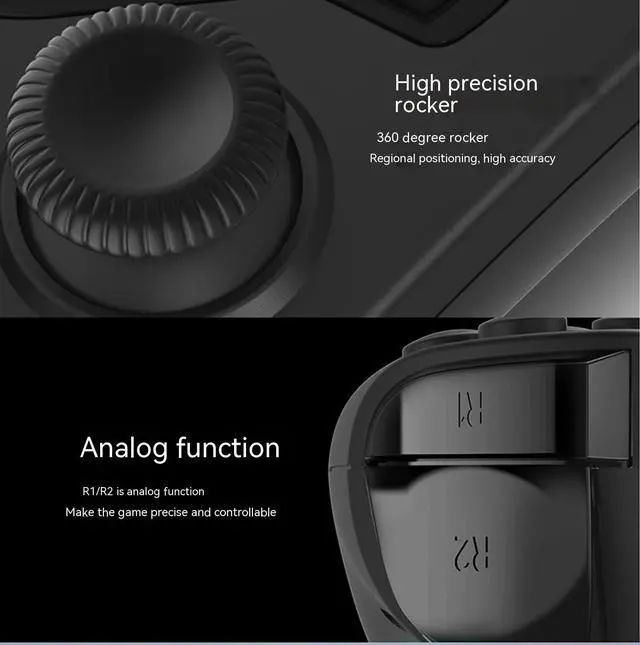 Alt view image 7 of 7 - Wireless Gaming Controller for PS4/Playstation 4/PC Windows 10/8/7,PS4 Gamepad Joystick,Wireless Bluetooth Controller PC Controller with Touch Pad,Dual Shock Vibration,6-Axis Gyroscope,AudioBlack/Blue