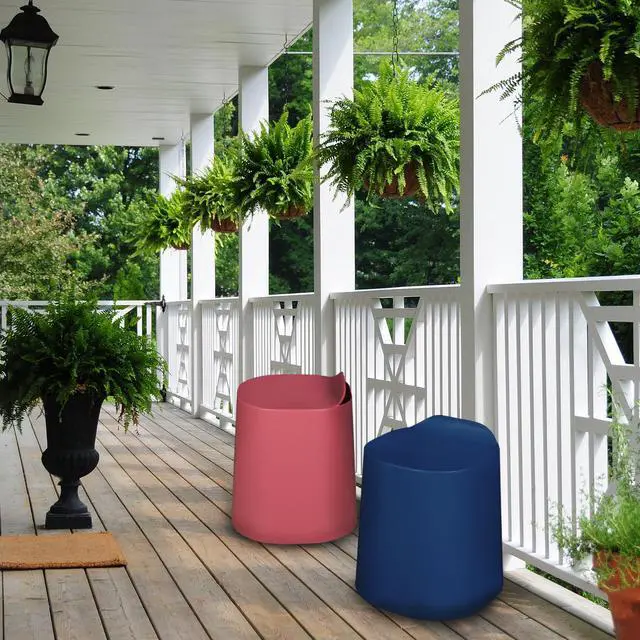 Alt view image 7 of 7 - Regency Dott Plastic Stackable Stool- Navy Blue