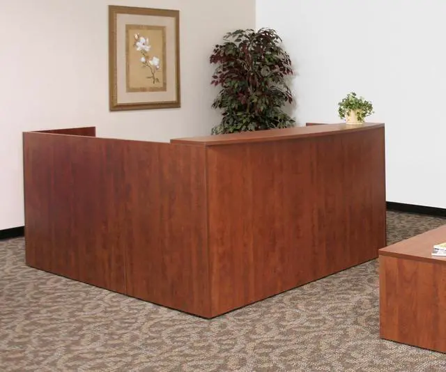 Alt view image 2 of 6 - Regency Legacy Reception Desk with Full Pedestal File Cabinet- Cherry