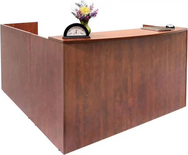 Alt view image 3 of 6 - Regency Legacy Reception Desk with Full Pedestal File Cabinet- Cherry