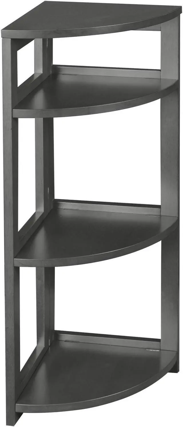 Alt view image 3 of 9 - Flip Flop 34" High Corner Folding Bookcase- Grey