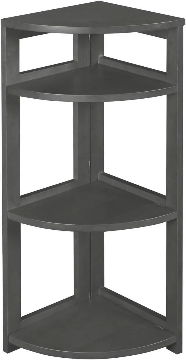 Alt view image 5 of 9 - Flip Flop 34" High Corner Folding Bookcase- Grey