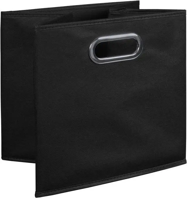 Alt view image 9 of 10 - Niche Cubo Set of 6 Foldable Fabric Storage Bins- Black