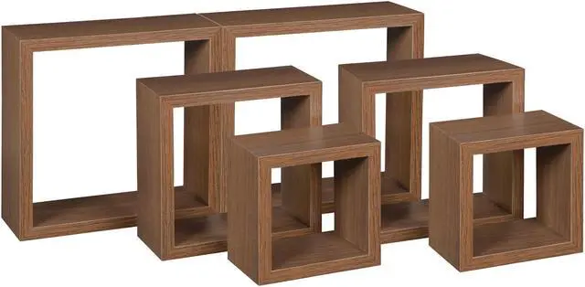 Alt view image 3 of 8 - Niche Soho 6 Piece Wall Shelf Set - Urban Walnut