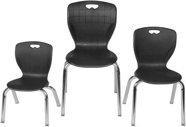 Alt view image 8 of 8 - Andy 12" Stack Chair (20 pack)- Black