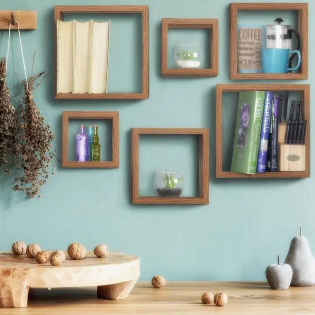 Alt view image 4 of 8 - Niche Soho 6 Piece Wall Shelf Set - Urban Walnut