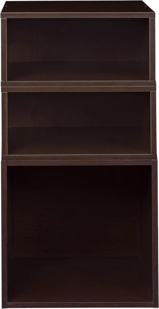 Alt view image 2 of 5 - Niche Cubo Storage Organizer Open Bookshelf Set- 1 Full Cube/2 Half Cubes- Truffle