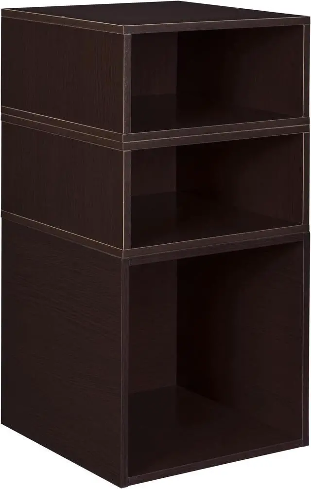 Main image of Niche Cubo Storage Organizer Open Bookshelf Set- 1 Full Cube/2 Half Cubes- Truffle