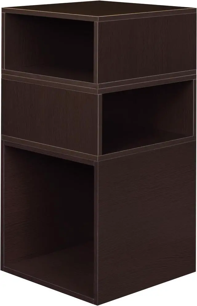 Alt view image 3 of 5 - Niche Cubo Storage Organizer Open Bookshelf Set- 1 Full Cube/2 Half Cubes- Truffle