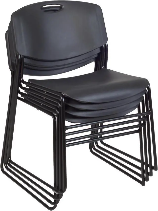 Alt view image 3 of 8 - Zeng Stack Chair (4 pack)- Black