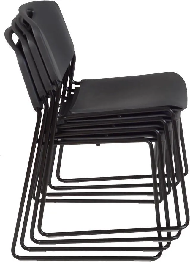Alt view image 6 of 8 - Zeng Stack Chair (4 pack)- Black