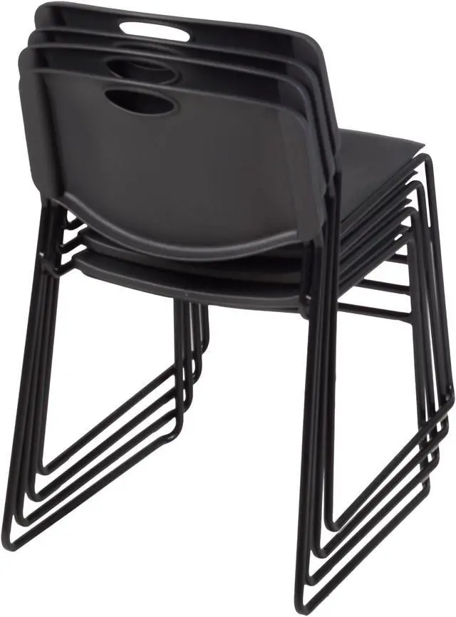 Alt view image 7 of 8 - Zeng Stack Chair (4 pack)- Black