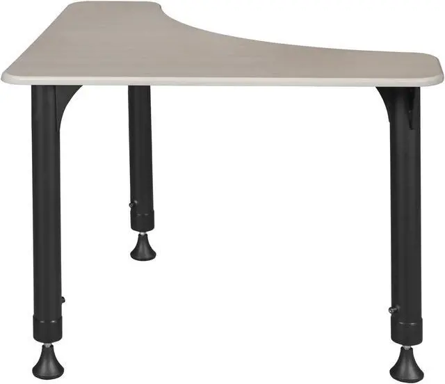 Alt view image 3 of 7 - Regency 28 in Boomerang Height Adjustable Activity School Desk- Maple