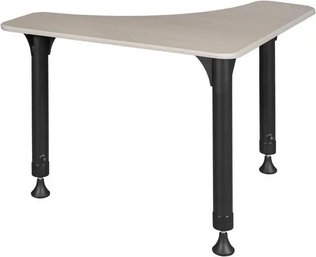 Alt view image 4 of 7 - Regency 28 in Boomerang Height Adjustable Activity School Desk- Maple