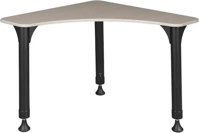 Alt view image 5 of 7 - Regency 28 in Boomerang Height Adjustable Activity School Desk- Maple