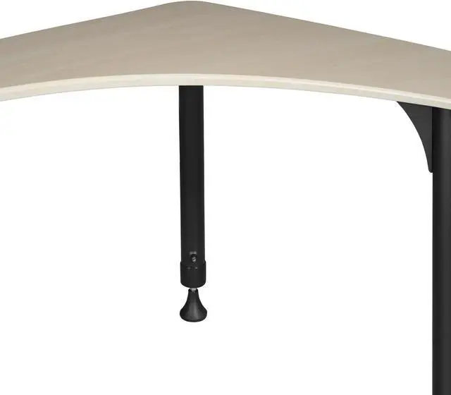 Alt view image 6 of 7 - Regency 28 in Boomerang Height Adjustable Activity School Desk- Maple